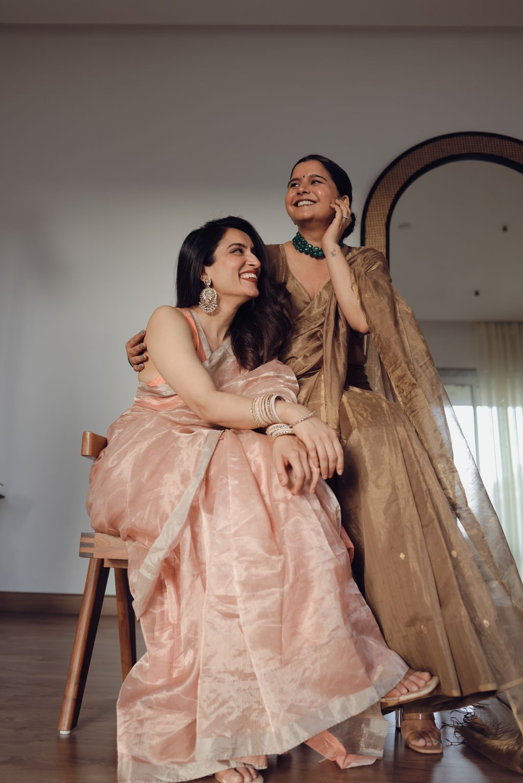 Rani pink chanderi silk saree with jhoomar motifs all over – Roots Handloom