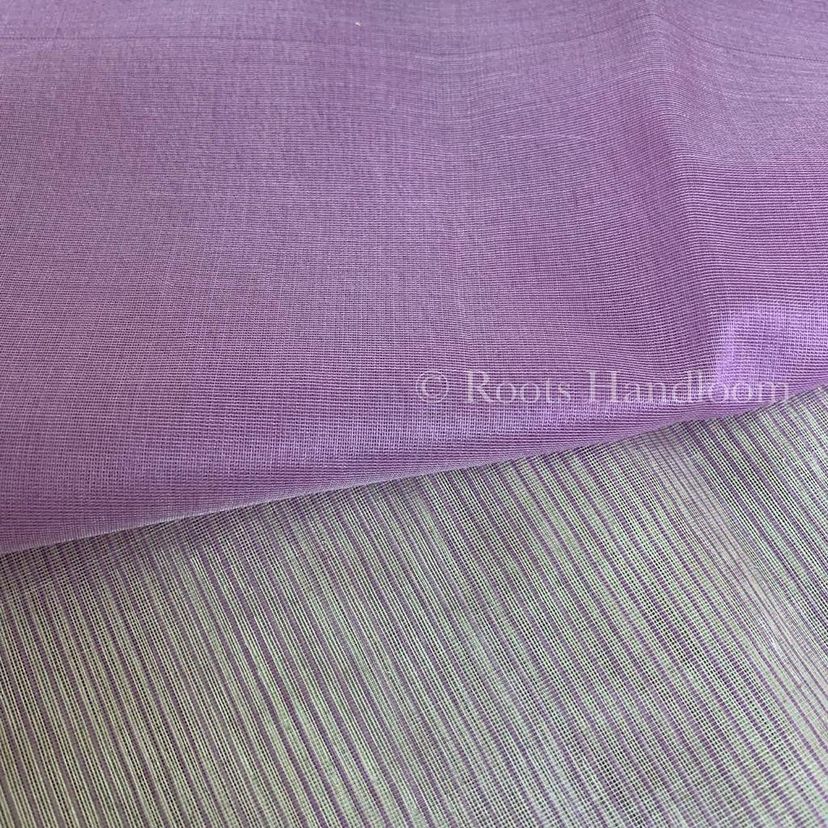 Mauve Maheshwari saree with Zari lines all over