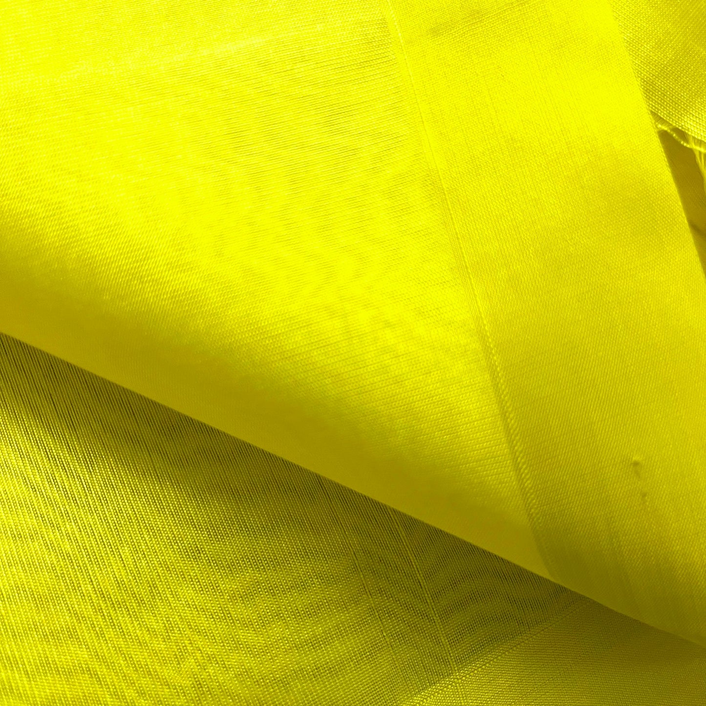 Lemon yellow Chanderi silk saree with silk border