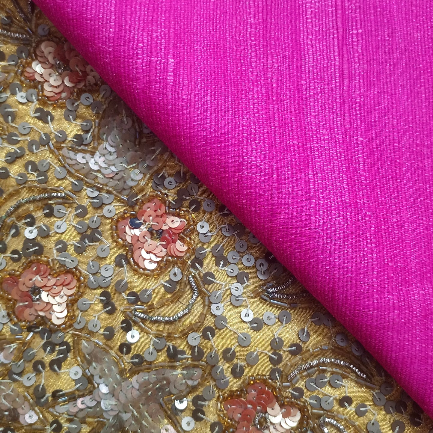 Cream and pink bhagalpuri print suit