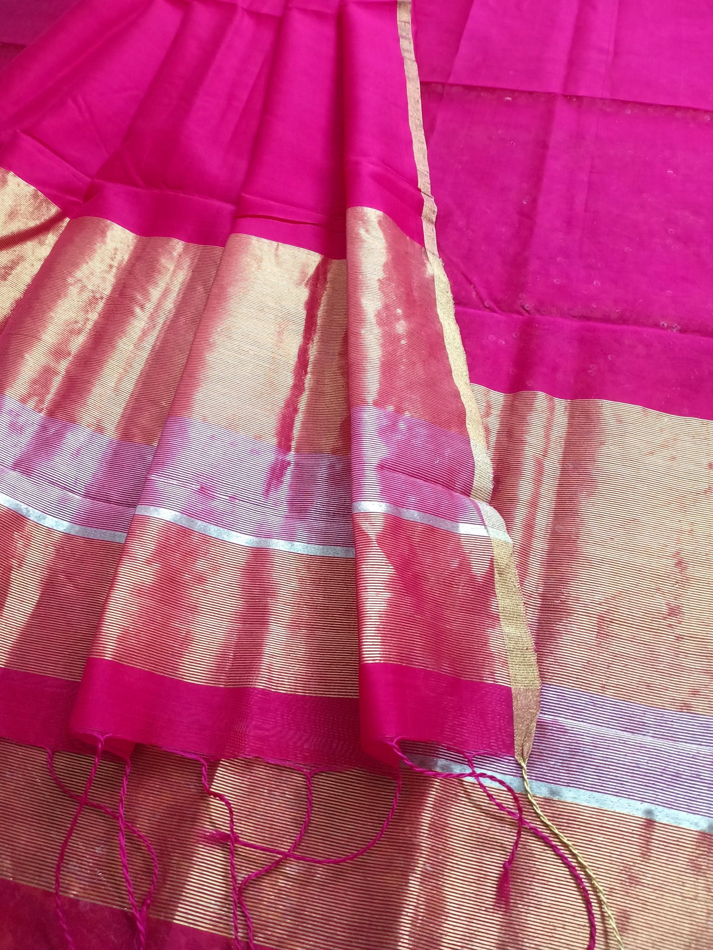 Rani pink chanderi dupatta