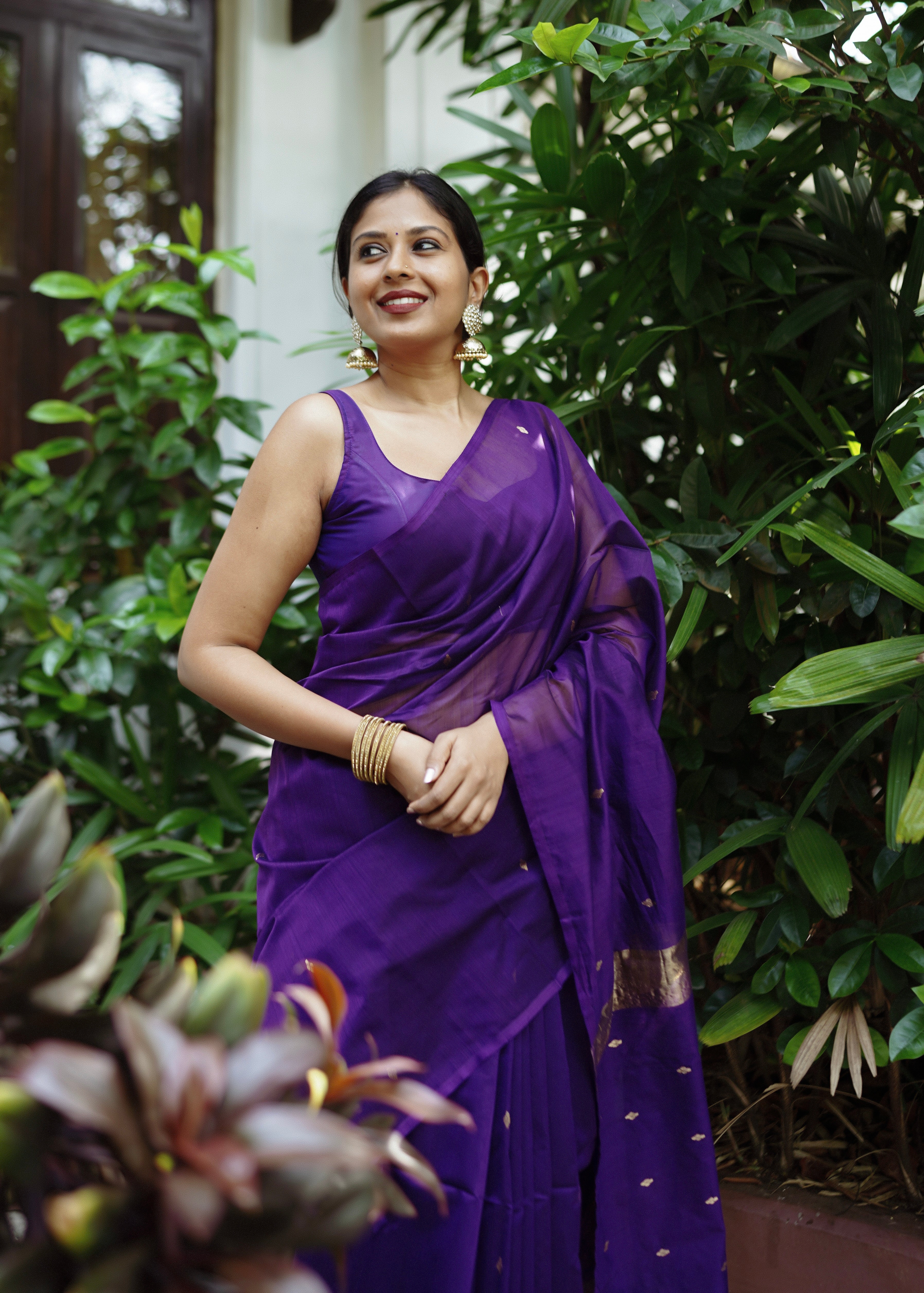 Adorable Purple Soft Silk Saree With Divine Blouse Piece – LajreeDesigner